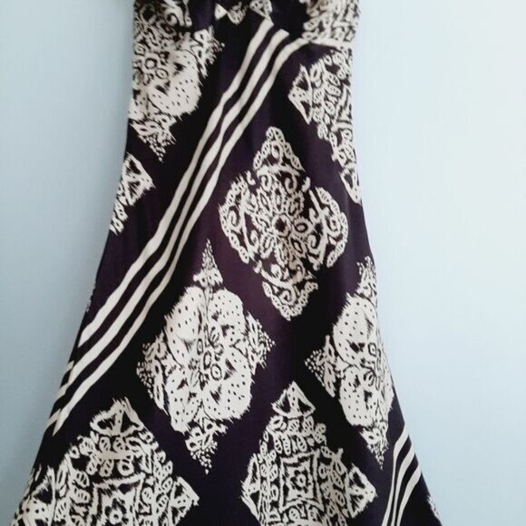 LAUNDRY / by Shelli Segal 100% Silk Scarf Style Halter Dress Sz 10 Flawed - Picture 5 of 15